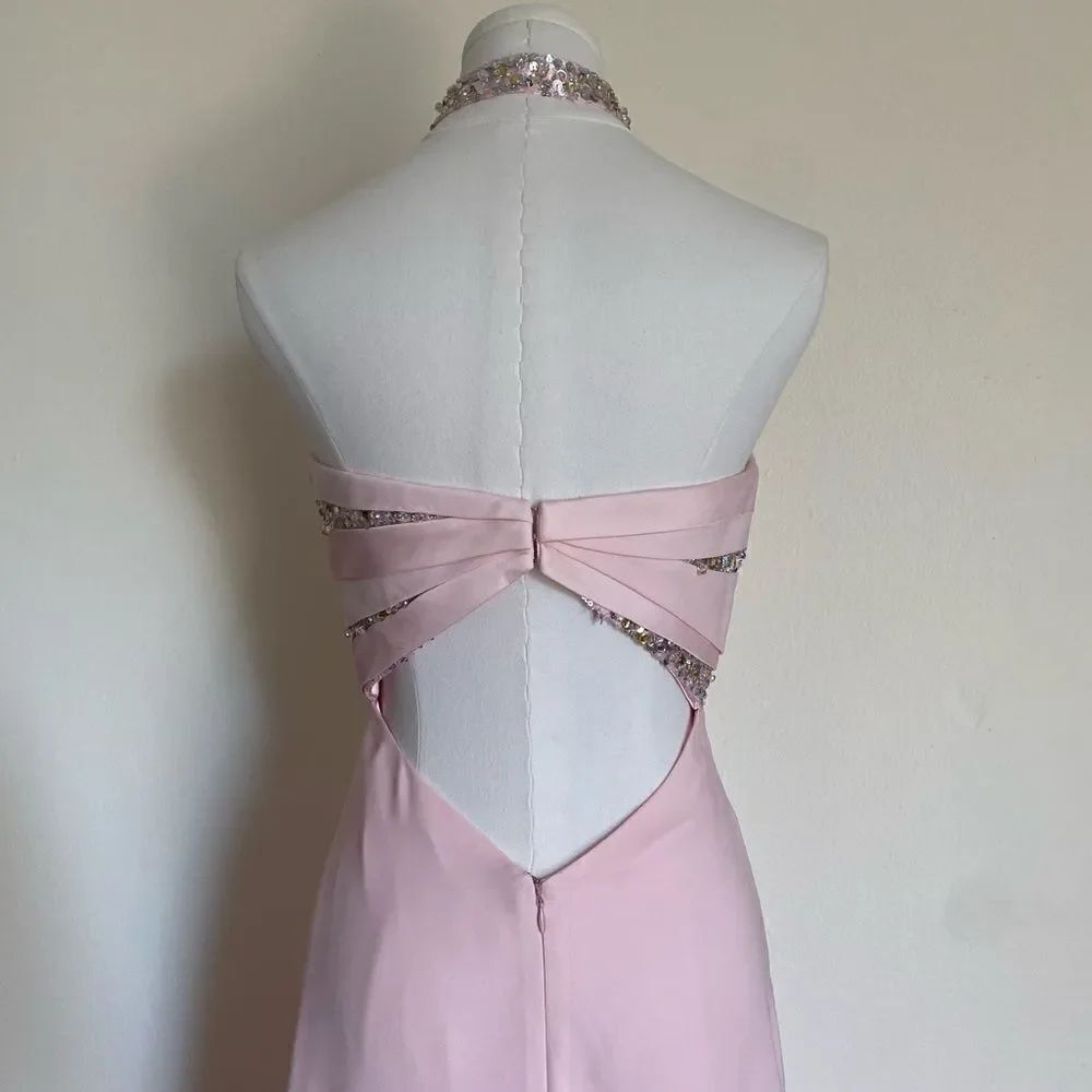 Faviana Couture Light Pink One Shoulder Gown Size 4 - Picture 8 of 16